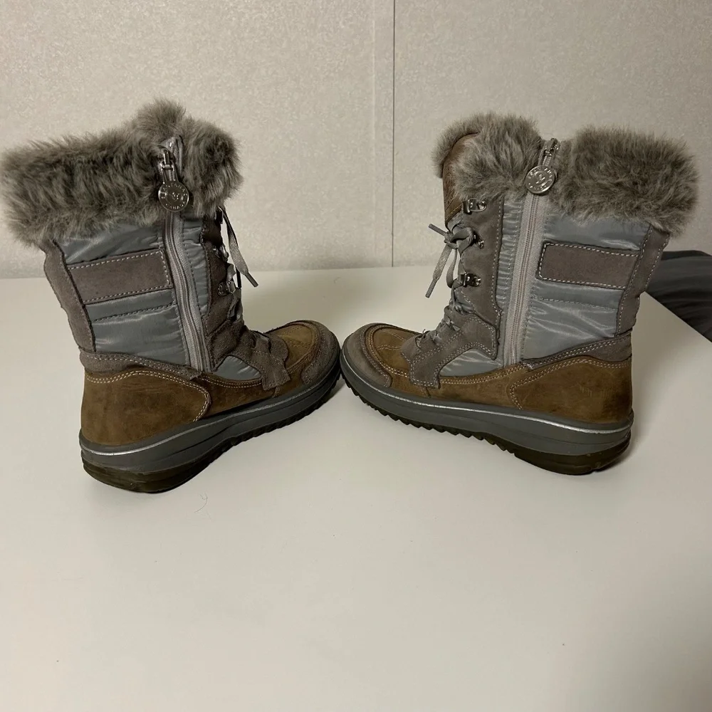 santana canada marta faux fur sherpa lined water resist‎ insulated winter boot 8